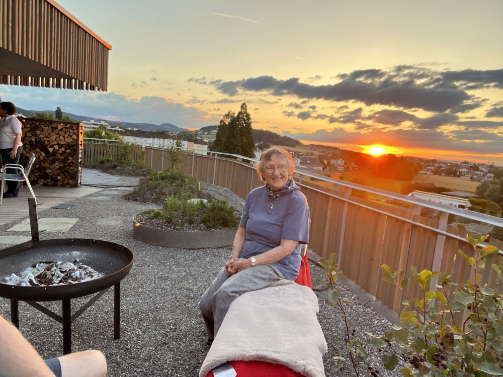 Abendstimmung im neuen Dachgarten